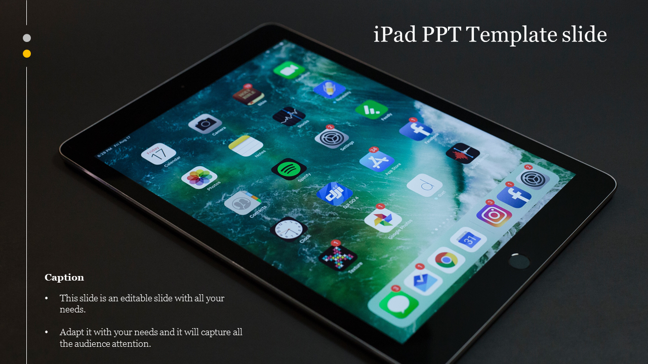 Free iPad PPT Template slide for presentation